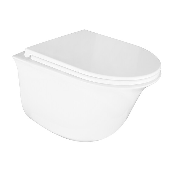 Унитаз подвесной безободковый Azario Felice AZ-0051 с крышкой микролифт фото 10