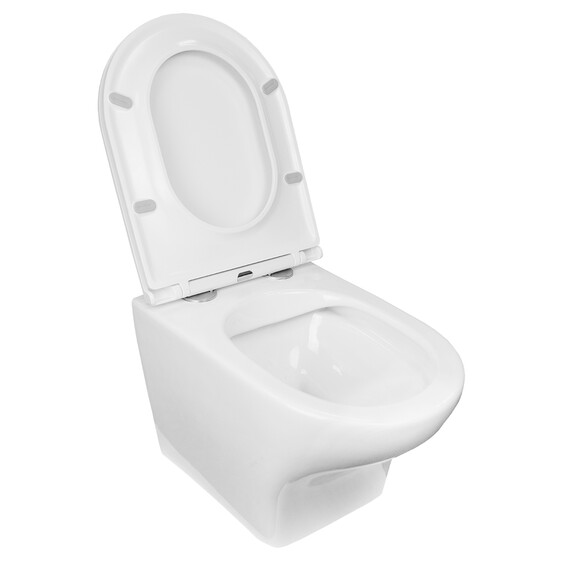 Унитаз подвесной безободковый Azario Porta AZ-0064 с крышкой микролифт фото 3