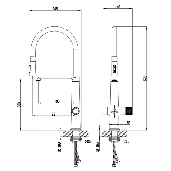 Смеситель для кухни Azario Advantage AZ-VRG569223C фото 3