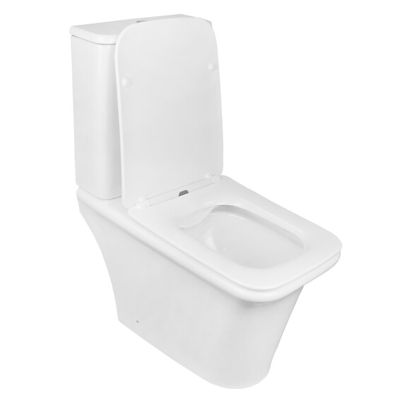 Унитаз-компакт безободковый Azario Avero AZ-3121 с крышкой микролифт фото 2