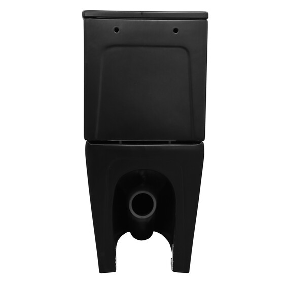 Унитаз-компакт безободковый Azario Black Queen AZ-8380 с тонкой крышкой микролифт, чёрный матовый, Цвет производителя: чёрный матовый фото 11