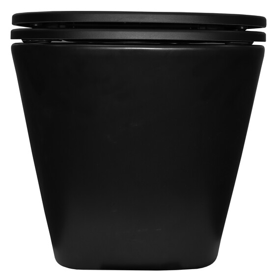 Унитаз подвесной безободковый Azario Teramo AZ-0052-UQ3MB с крышкой микролифт (система смыва Торнадо) чёрный матовый, Цвет производителя: чёрный матовый фото 11