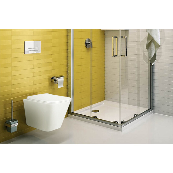 Унитаз подвесной безободковый Azario Hugo AZ-3103 с тонкой крышкой микролифт фото 14