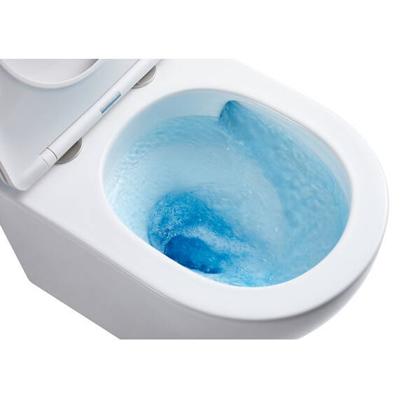 Унитаз подвесной безободковый Azario Grado AZ-0046-UQ1 с тонкой крышкой микролифт (Система смыва торнадо) фото 8