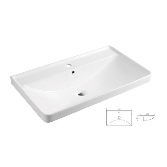 Тумба подвесная с раковиной Azario Мила 80 см CS00080142 фото 3