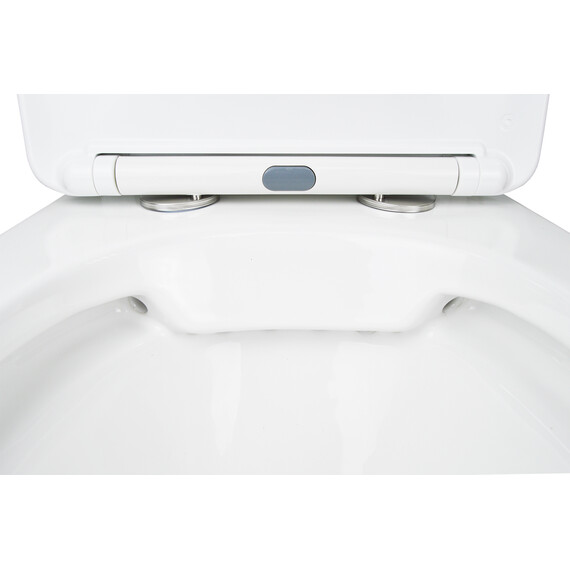 Унитаз-компакт безободковый Azario Fretta Square AZ-5121 с крышкой микролифт фото 7