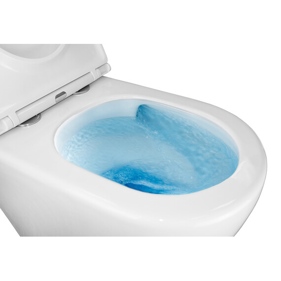 Унитаз приставной безободковый Azario Grado AZ-2141D-UQ1 с тонкой крышкой микролифт (система смыва Торнадо) фото 12