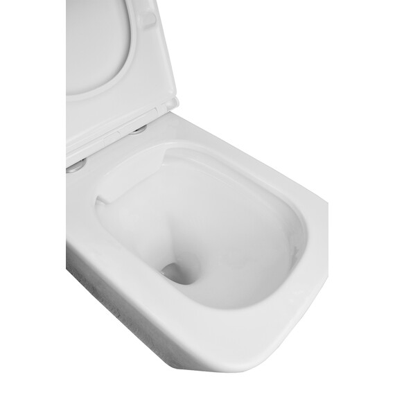 Унитаз приставной безободковый Azario Teramo AZ-003D-NR с крышкой микролифт фото 5