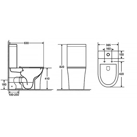 Унитаз-компакт безободковый Azario Anteo Round AZ-1219A с тонкой крышкой микролифт фото 16