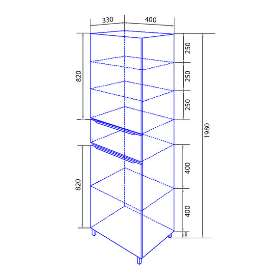 Пенал напольный Azario Lotos 40 см L фото 4