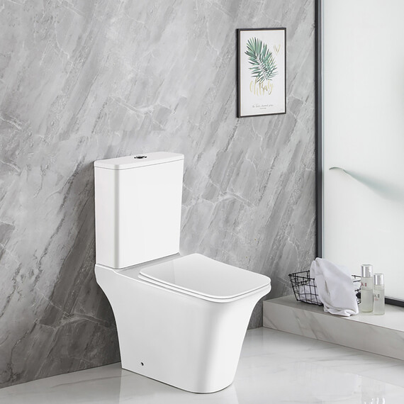 Унитаз-компакт безободковый Azario Avero AZ-3121 с крышкой микролифт фото 12