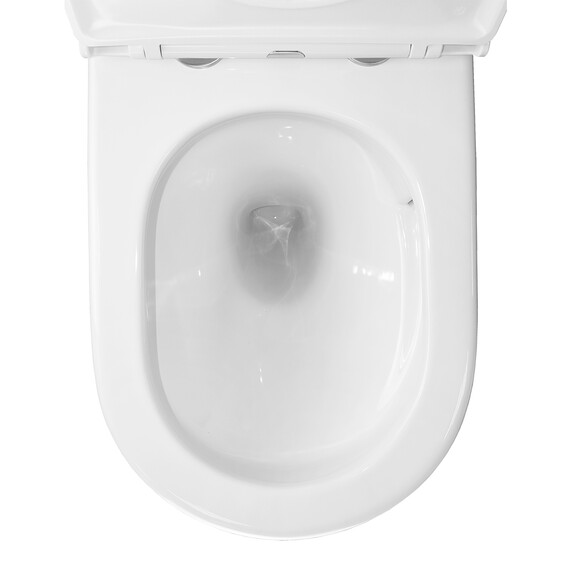 Унитаз приставной безободковый Azario Grado AZ-2141D-UQ1 с тонкой крышкой микролифт (система смыва Торнадо) фото 10