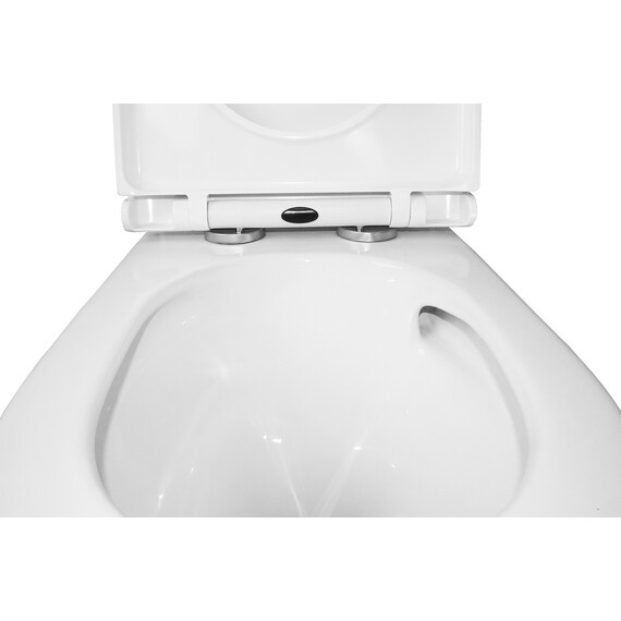 Унитаз-моноблок безободковый Azario Scala AZ-8101 с тонкой крышкой микролифт (система смыва торнадо) фото 8