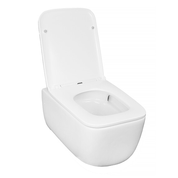 Унитаз подвесной безободковый Azario Flavia AZ-0076-UQ1 с крышкой микролифт (Система смыва торнадо) фото 3