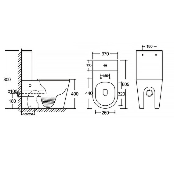 Унитаз-компакт безободковый Azario Black Queen AZ-8380 с тонкой крышкой микролифт, чёрный матовый, Цвет производителя: чёрный матовый фото 16
