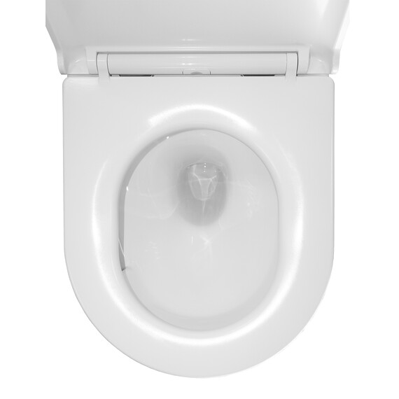 Унитаз подвесной безободковый Azario Trevi AZ-0093UQ3 с тонкой крышкой микролифт (Система смыва торнадо) фото 10