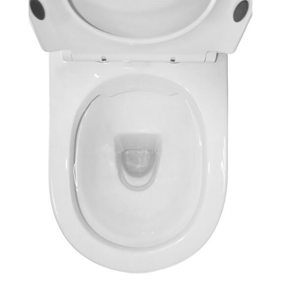 Унитаз-компакт безободковый Azario Fretta Round AZ-7121A с тонкой крышкой микролифт фото 8