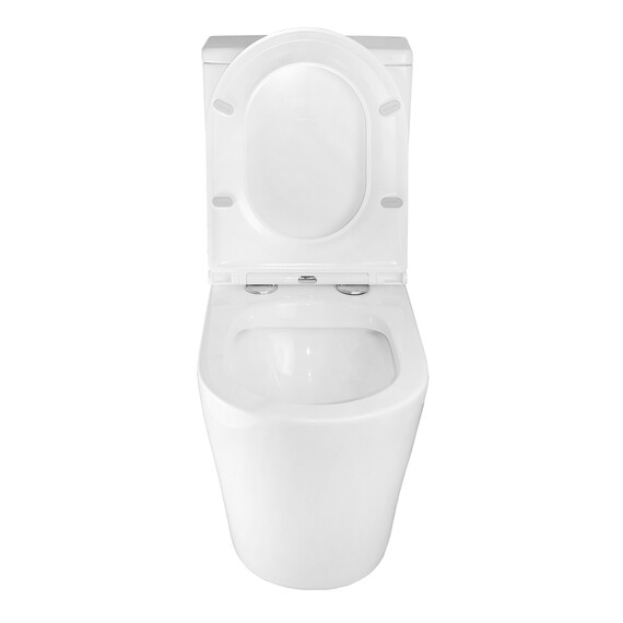 Унитаз-компакт безободковый Azario Maro AZ-2125 с тонкой крышкой микролифт фото 5