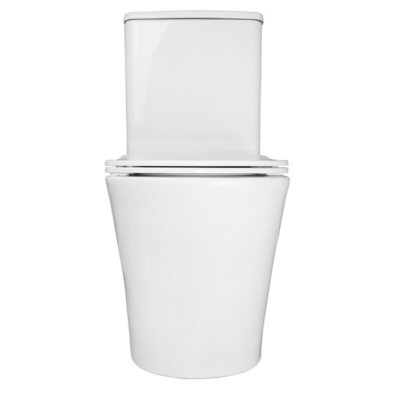 Унитаз-компакт безободковый Azario Anteo Round AZ-1219A с тонкой крышкой микролифт фото 11