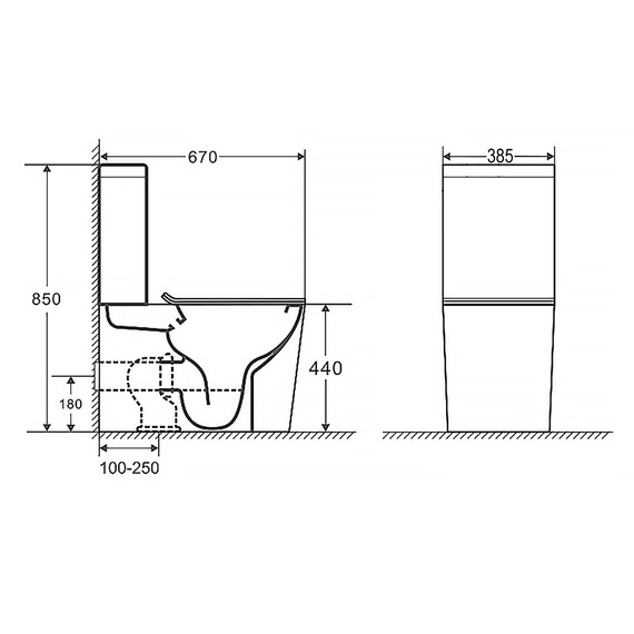 Унитаз-компакт безободковый Azario Maro AZ-2125 с тонкой крышкой микролифт фото 16