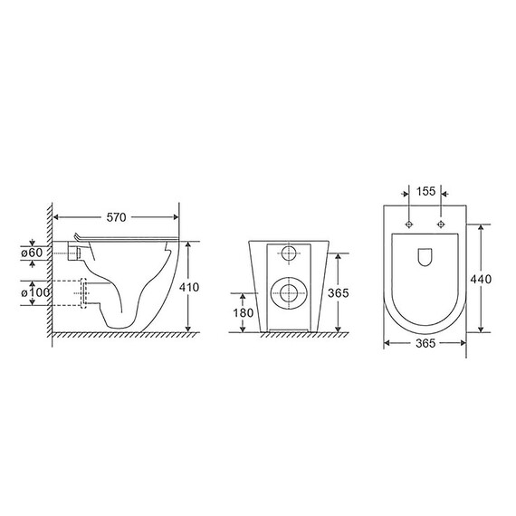 Унитаз приставной безободковый Azario Grado AZ-2141D-UQ1 с тонкой крышкой микролифт (система смыва Торнадо) фото 16