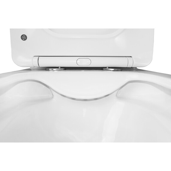 Унитаз-компакт безободковый Azario Anteo Square AZ-1218A с тонкой крышкой микролифт фото 10