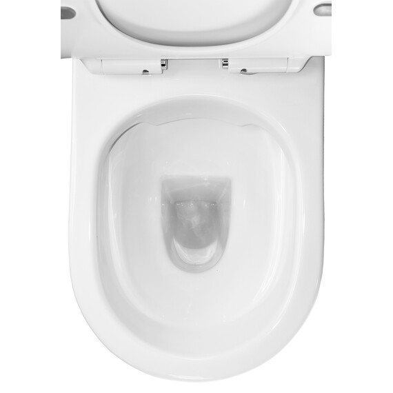 Унитаз-компакт безободковый Azario Frento AZ-2311 с тонкой крышкой микролифт фото 7