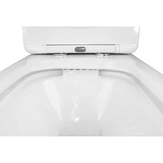 Унитаз-компакт безободковый Azario Fresco AZ-8302 с тонкой крышкой микролифт фото 5