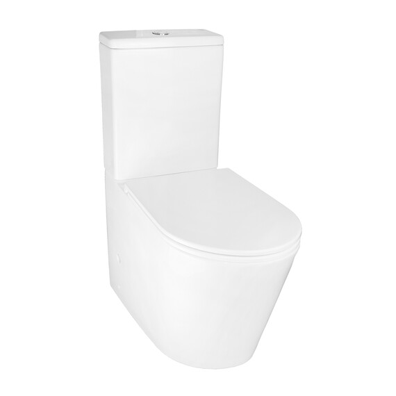 Унитаз-компакт безободковый Azario Maro AZ-2125 с тонкой крышкой микролифт фото 2