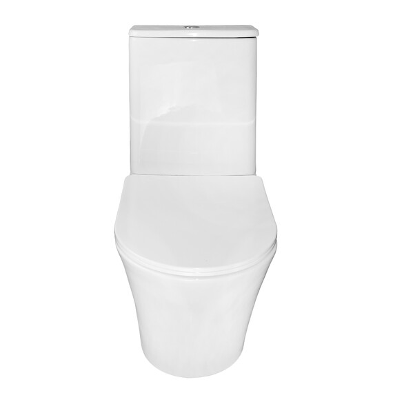 Унитаз-компакт безободковый Azario Anteo Round AZ-1219A с тонкой крышкой микролифт фото 6