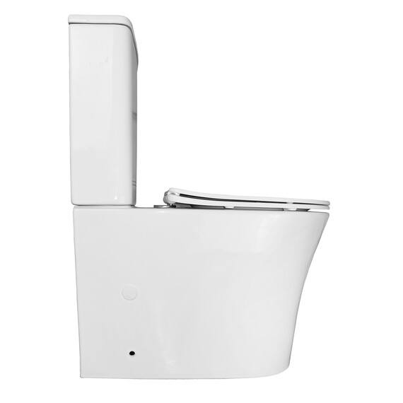 Унитаз-компакт безободковый Azario Anteo Round AZ-1219A с тонкой крышкой микролифт фото 12