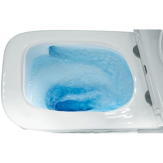 Унитаз подвесной безободковый Azario Teramo AZ-0052-UQ3 с крышкой микролифт (Система смыва торнадо), Цвет производителя: белый фото 6