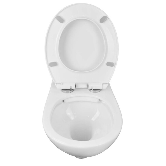 Унитаз подвесной безободковый Loranto Fredo CS-WH8005 с крышкой микролифт фото 5