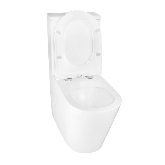 Унитаз-компакт безободковый Azario Maro AZ-2125 с тонкой крышкой микролифт фото 4