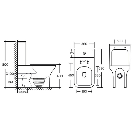 Унитаз-компакт безободковый Azario Fresco AZ-8302 с тонкой крышкой микролифт фото 15