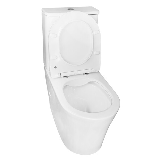 Унитаз-компакт безободковый Azario Anteo Round AZ-1219A с тонкой крышкой микролифт фото 4