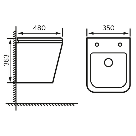 Унитаз подвесной безободковый Azario Hugo AZ-3103 с тонкой крышкой микролифт фото 15