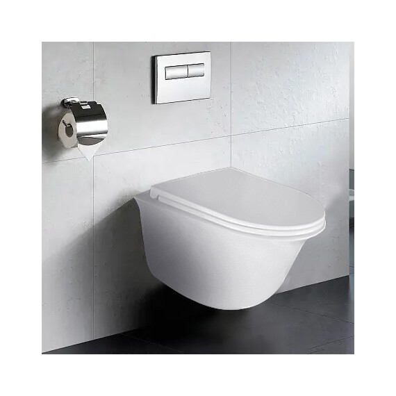 Унитаз подвесной безободковый Azario Felice AZ-0051 с крышкой микролифт фото 23