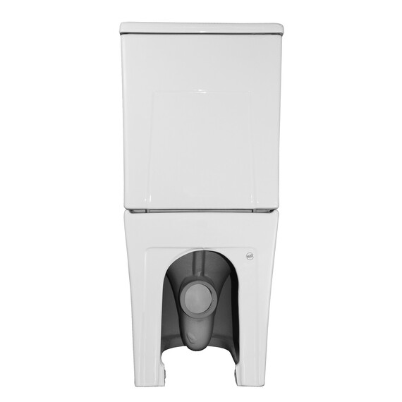 Унитаз-компакт безободковый Azario Conto AZ-T005BR с тонкой крышкой микролифт (Система смыва торнадо), Цвет производителя: белый фото 13