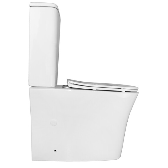 Унитаз-компакт безободковый Azario Anteo Square AZ-1218A с тонкой крышкой микролифт фото 13