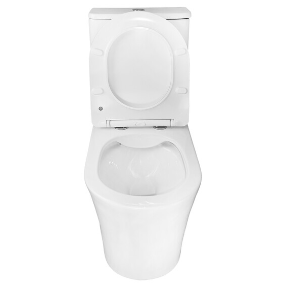 Унитаз-компакт безободковый Azario Anteo Round AZ-1219A с тонкой крышкой микролифт фото 5