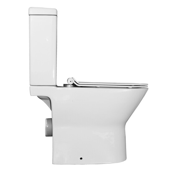 Унитаз-компакт безободковый Azario Mons AZ-76004 с тонкой крышкой микролифт фото 9