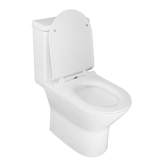 Унитаз-компакт безободковый Azario Mons AZ-76004 с тонкой крышкой микролифт фото 2