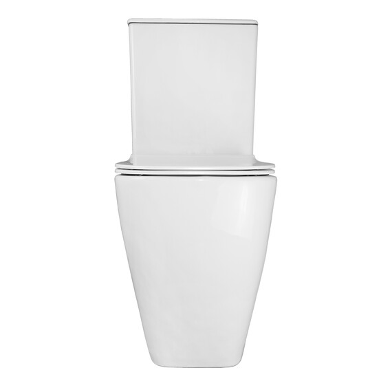 Унитаз-компакт безободковый Azario Mirada S AZ-1288A с тонкой крышкой микролифт, Цвет производителя: белый фото 12