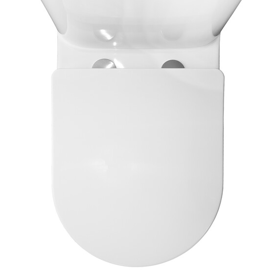 Унитаз-компакт безободковый Azario Berton AZ-6093 с тонкой крышкой микролифт (Система смыва торнадо) фото 6