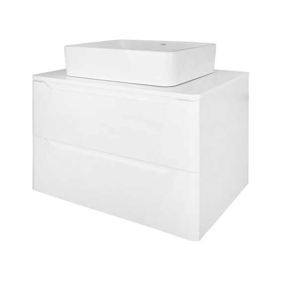 Тумба подвесная со столешницей Azario Lotos 70/2 см CS00084143, белый фото 5