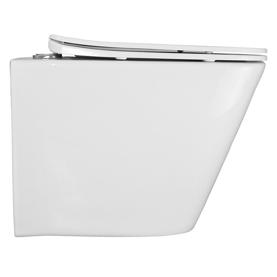 Унитаз подвесной безободковый Azario Hugo AZ-3103 с тонкой крышкой микролифт фото 11