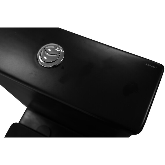 Унитаз-компакт безободковый Azario Black Queen AZ-8380 с тонкой крышкой микролифт, чёрный матовый, Цвет производителя: чёрный матовый фото 12