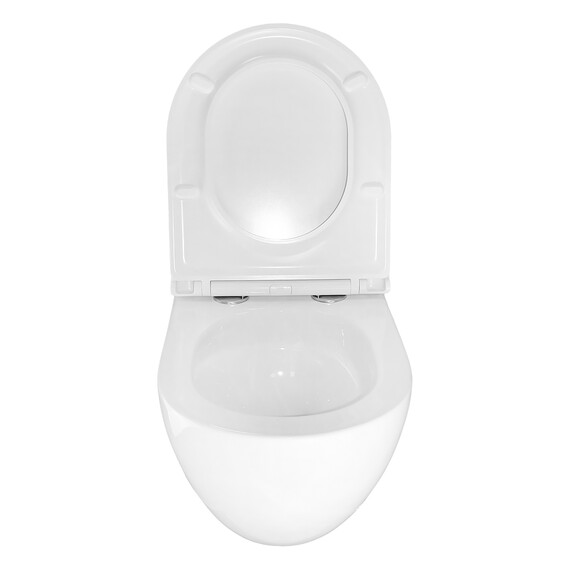 Унитаз подвесной безободковый Azario Trevi AZ-0093UQ3 с тонкой крышкой микролифт (Система смыва торнадо) фото 6