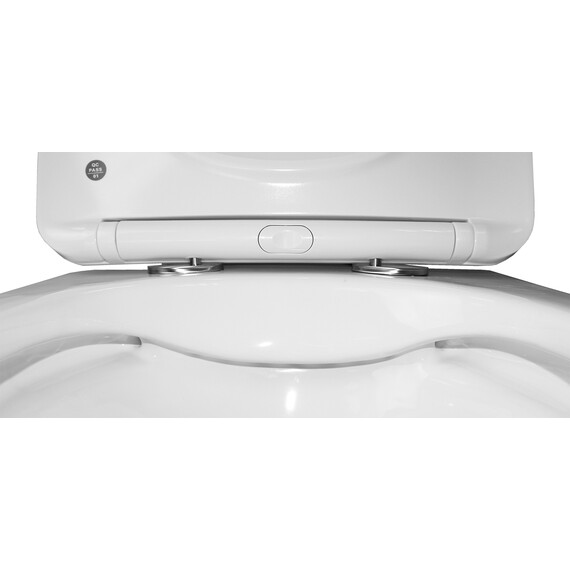 Унитаз подвесной безободковый Azario Hugo AZ-3103 с тонкой крышкой микролифт фото 7